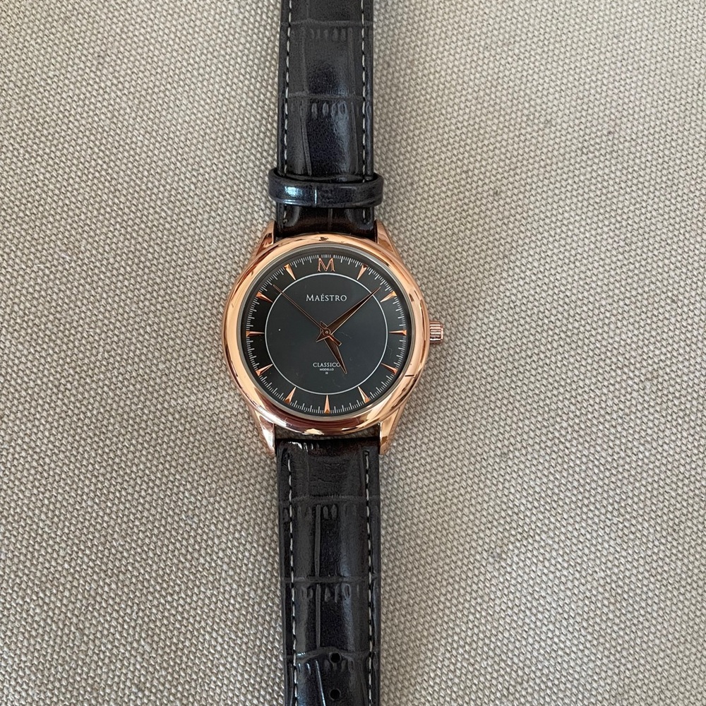 Maestro Classico Rose Gold Black Dial Men’s Watch - Almost Brand New with Box